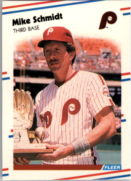 1988 Fleer Mini Baseball Cards 102     Mike Schmidt